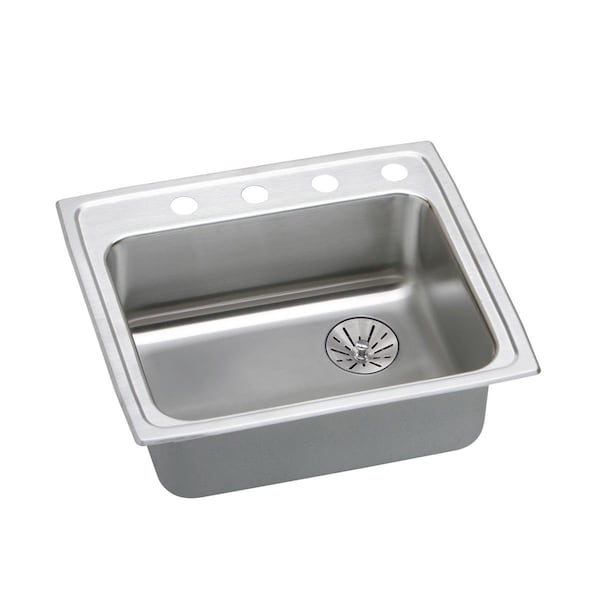 Elkay Lustertone Stainless Steel 25 X 21-1/4 X 6-1/2 Single Bowl Top Mount Ada Sink With Perfect Drain LRADQ252165RPD2 - main